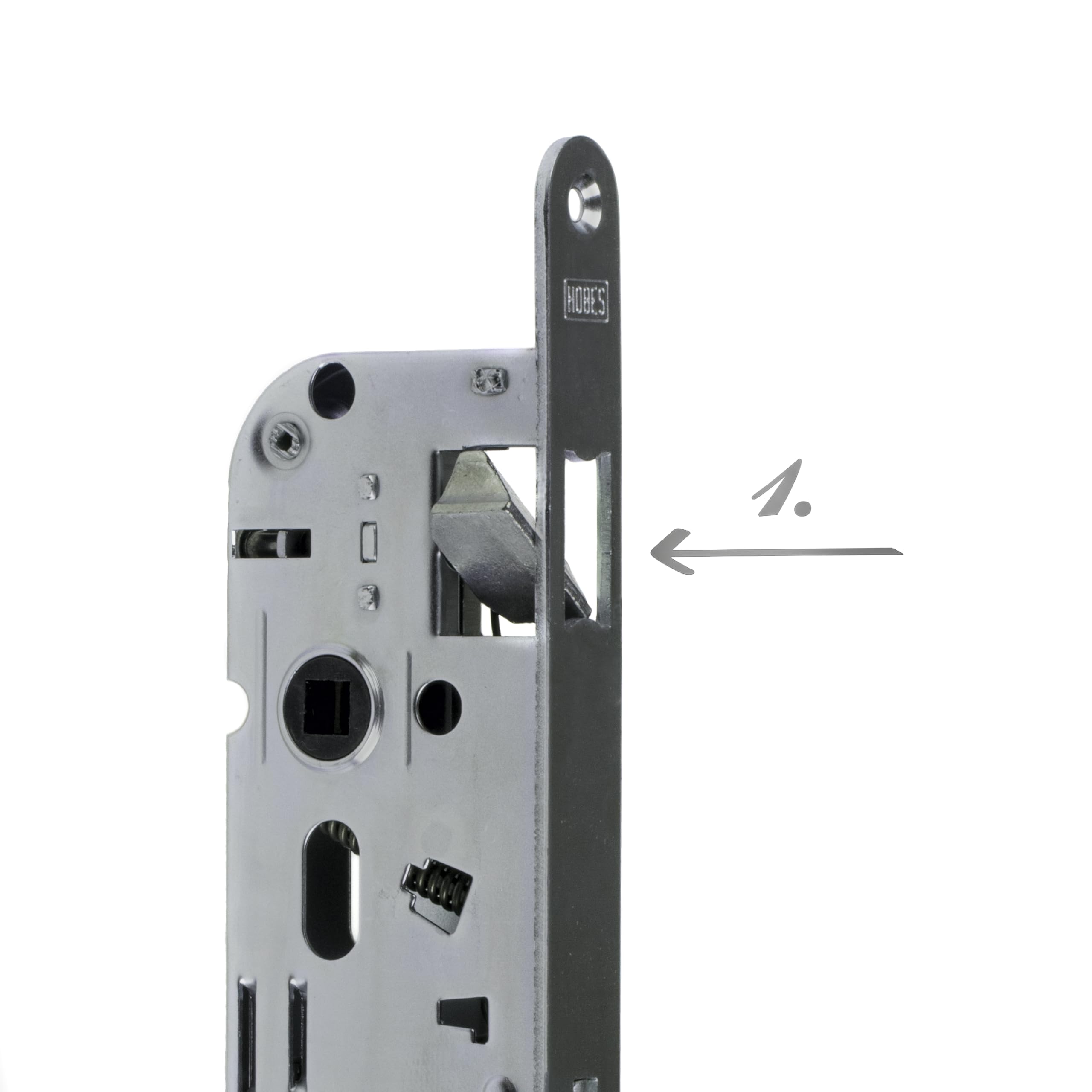 Serratura Euro72 Frontale 18mm Bordo Tondo Bagno Wc Per Porta Interna AGB