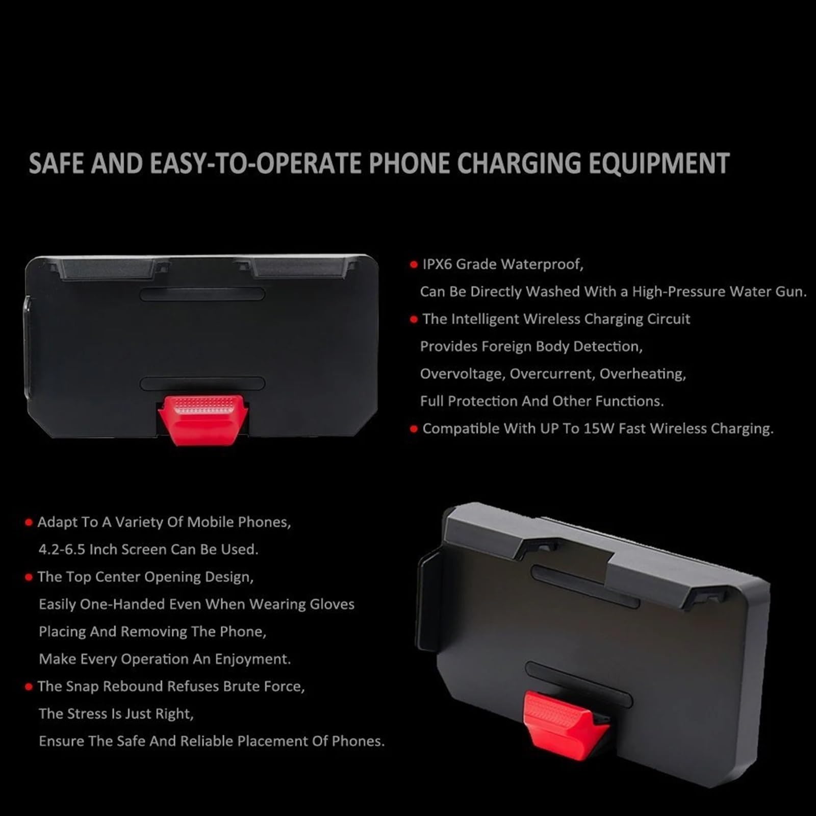 Support Telephone Velo pour BMW R1200GS R1250GS R 1250 GS F800GS F700GS S1000XR pour ADV Moto sans Fil Charge GPS Support De Téléphone Support De Navigation Telephone Moto Rotation