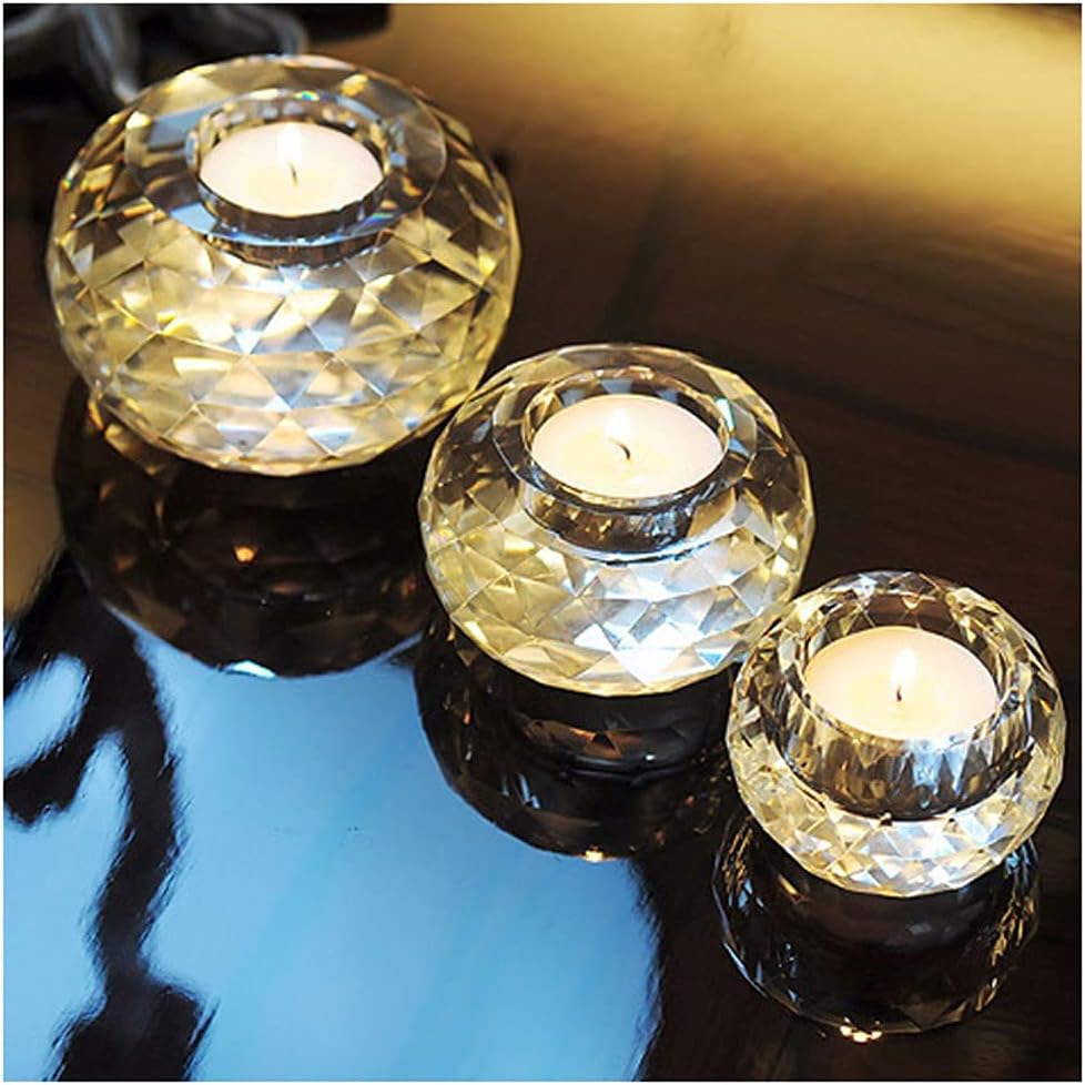 Amazon.co.jp キャンドルホルダー クリスタルキャンドルホルダーティーライト、ティーライトキャンドル足ホルダー、カンデラブラの