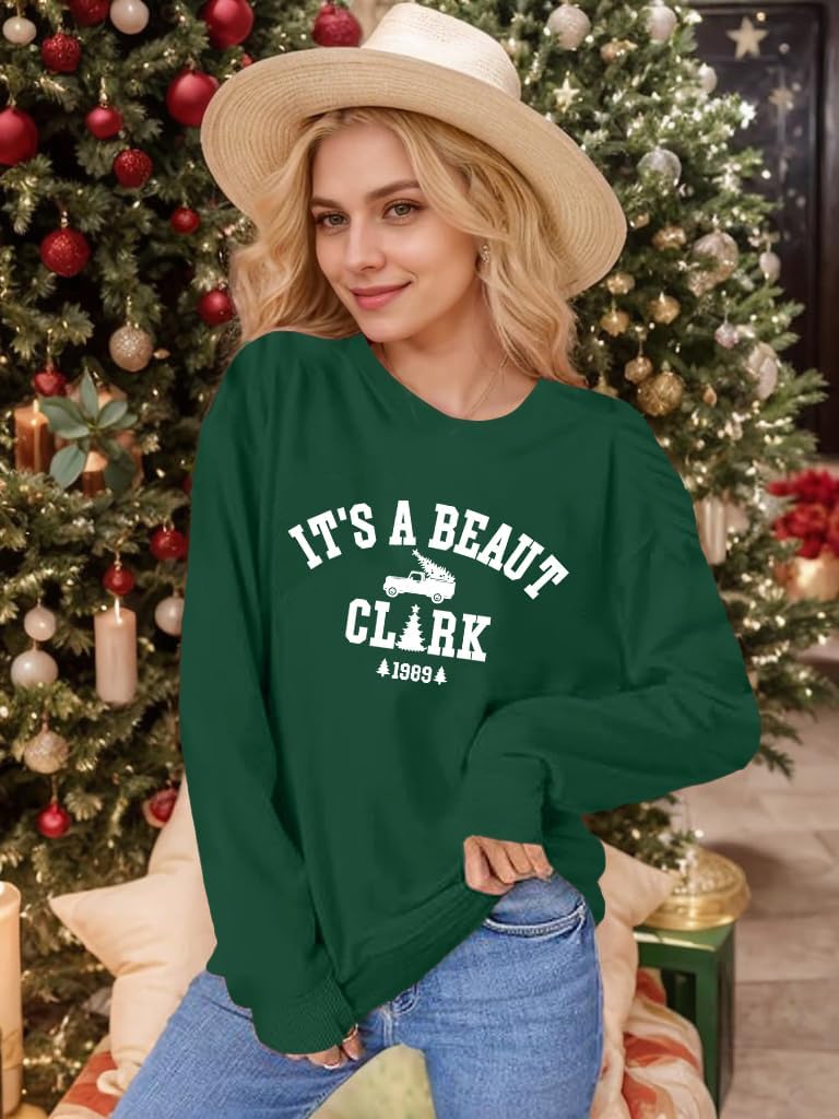 Christmas Sweatshirts for Women It's A Beaut Clark Sweatshirts Xmas Holiday Crewneck Long Sleeve Pullover - Image 5