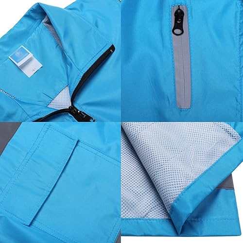 Miniatura 5 de DIKNAC Chaleco reflectante chaleco reflectante con bolsillos chaleco reflectante para trabajos al aire libre para hombres y mujeres chaleco de