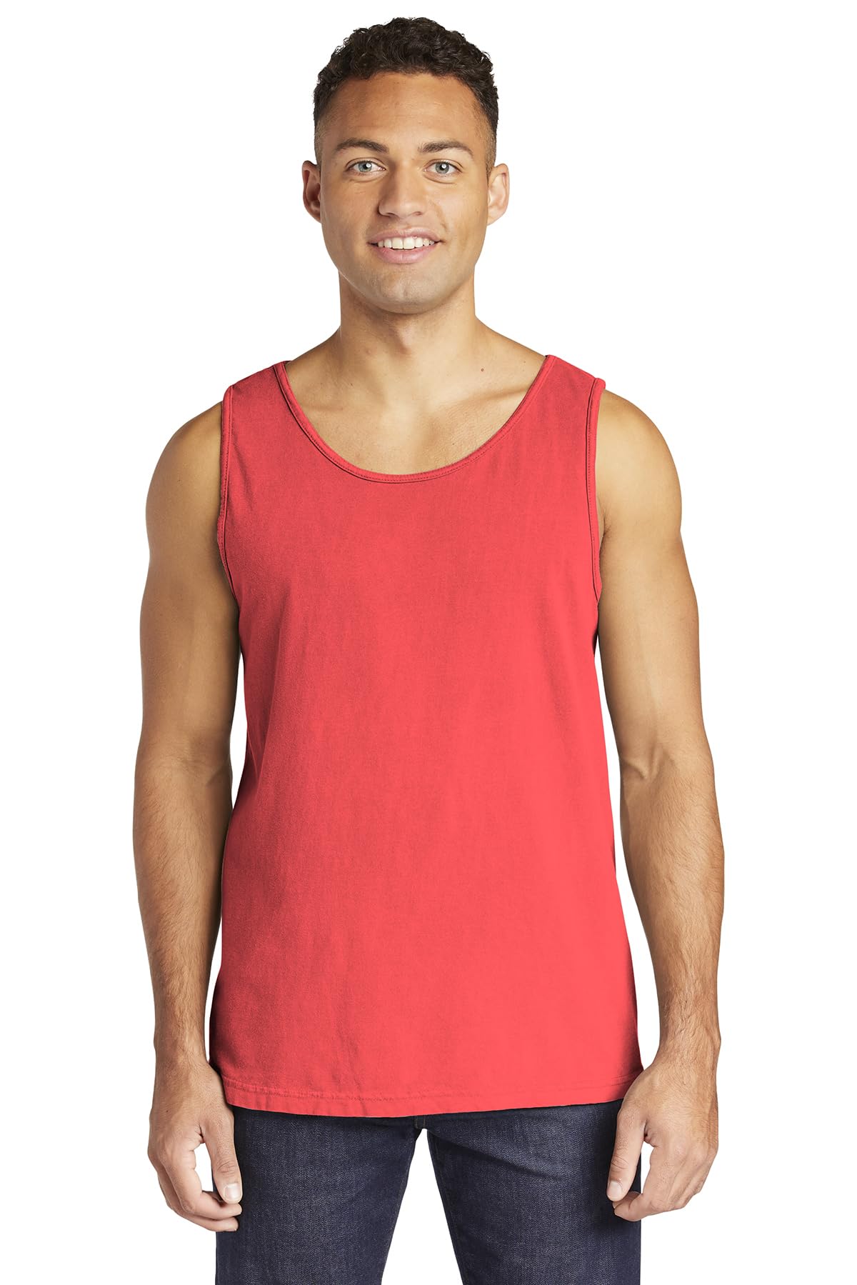 Comfort Colors Chouinard 9360 Adult Garment-Dyed Tank Top Red Orange Medium