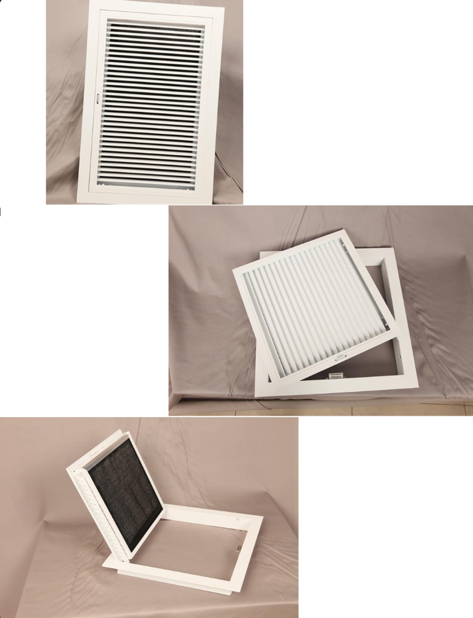 Rejilla de ventilación ajustable de aleación de aluminio para aire acondicionado central y salida de aire de sala limpia
