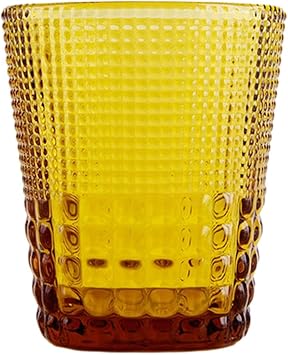 300ml/10oz Home Creative Diamond Pattern Water Cup European Fruit Juice Milk Beverage Cup-Amber