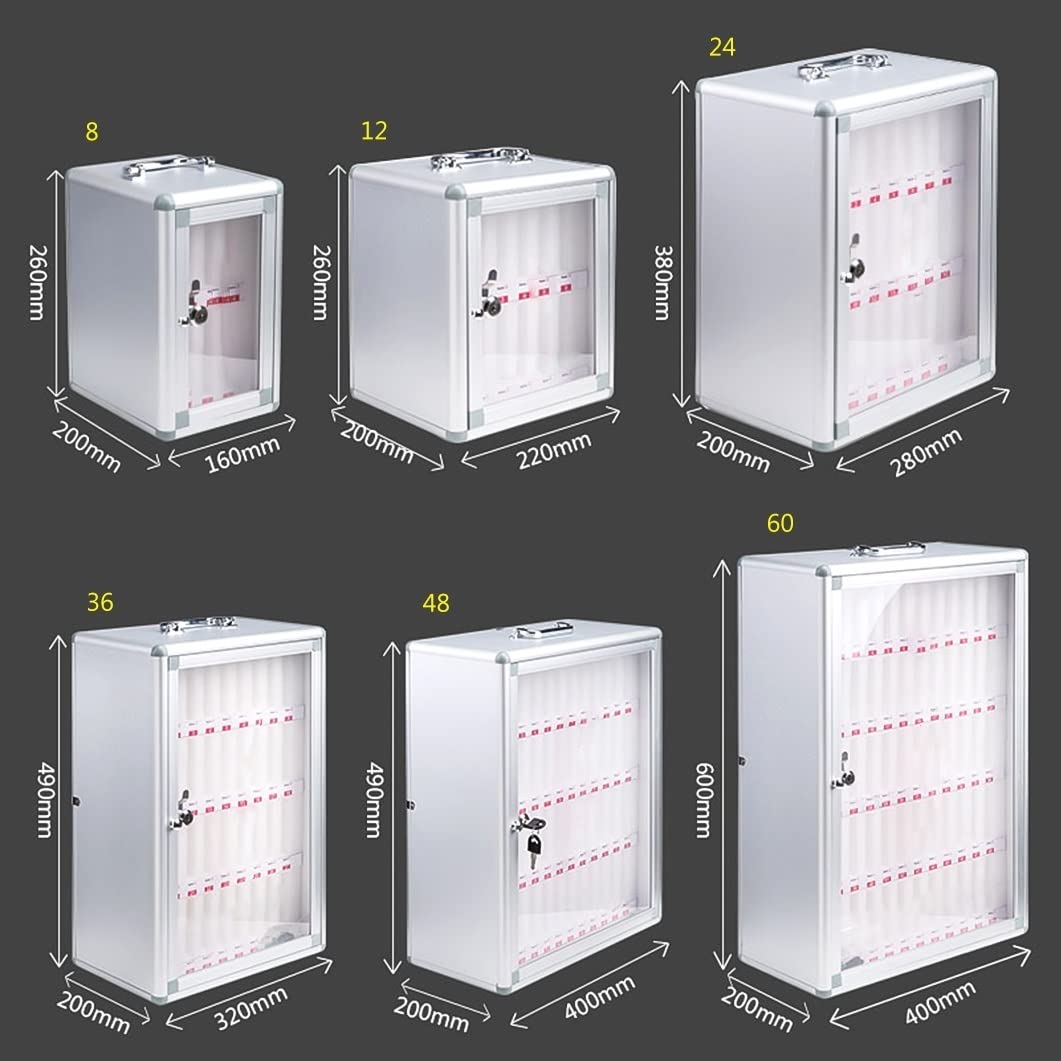 Estaciones de carga para teléfono móvil, 48 ranuras, caja de almacenamiento de aleación de aluminio para teléfono móvil, montaje en pared, caja organizadora de armario para teléfono móvil