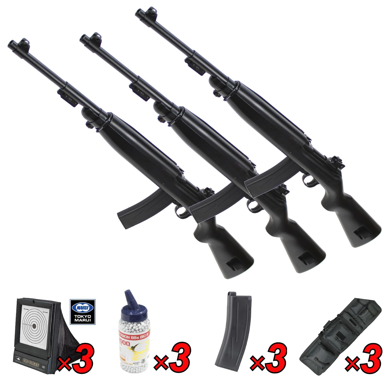 Amazon.co.jp: 【大人買セット】AGM M1カービン エアコッキングガン BK