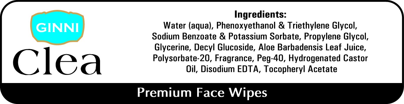 GINNI CLEA Cleansing & Makeup Remover Wipes – 5 Varieties (Rose, Lemon, Aloe Vera, Orange, Strawberry) | Gentle & Hydrating Face Wipes for All Skin Types | Pack of 5 (30 Wipes Per Pack)