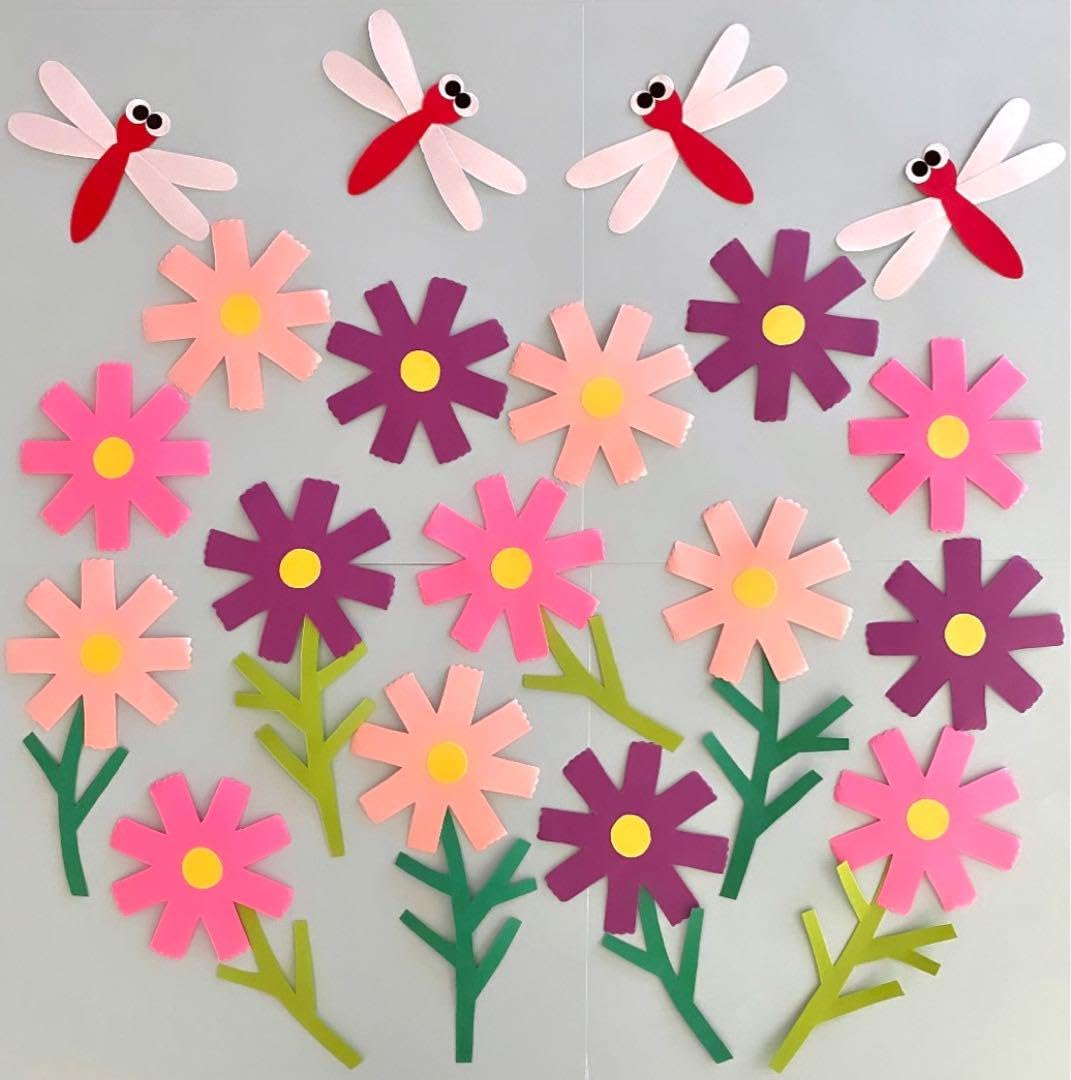 Amazon.co.jp: コスモス とんぼ 壁面 9月 秋 敬老の日 保育 施設 秋桜