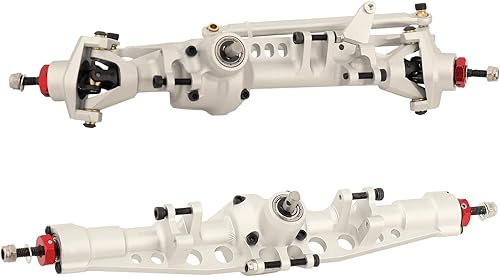 Miniatura 2 de ZXYRC Integrado CNC SCX10 III AR45 Eje recto para Axial 110 RC Crawler AXI03014 Ford Bronco Ejes traseros delanteros Actualizaciones Parte (Plata)