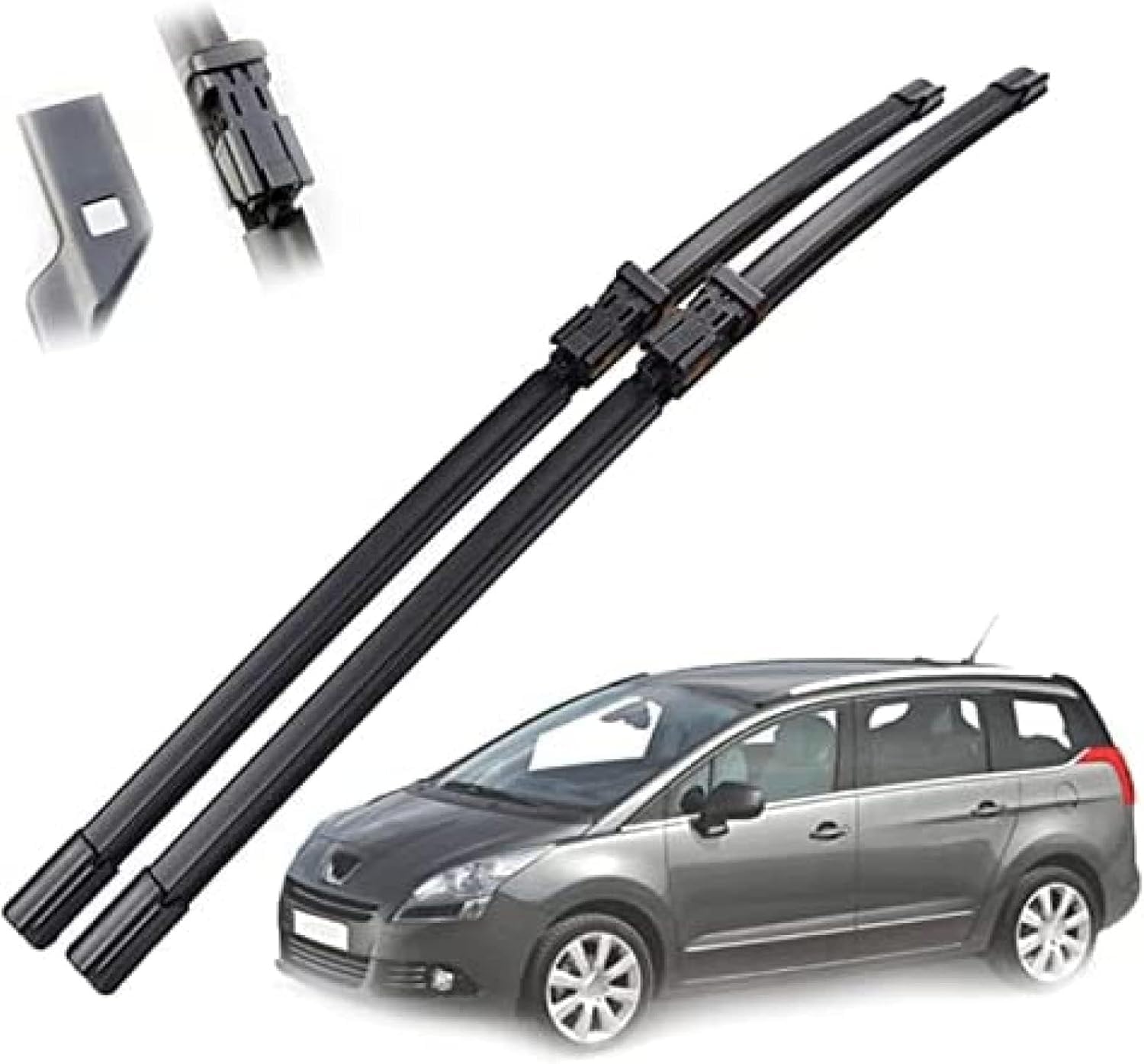 Oryginalny zestaw gumowa szyba wycieraczki do Peugeot 5008 2009 2010 2011 2012 2013 2014 2015 2016 30 "+28'', wycieraczki samochodowe