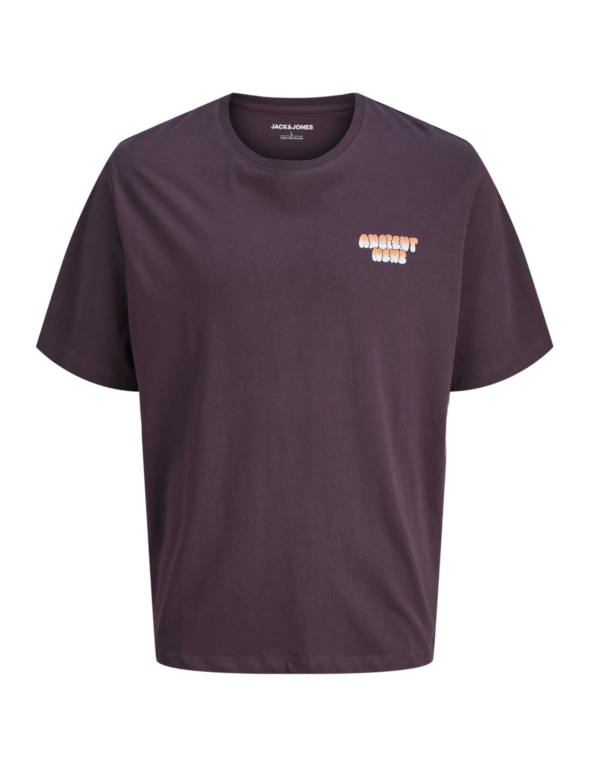 JACK & JONES Jjwobly Tee SS Crew Neck, Plum Perfect, M