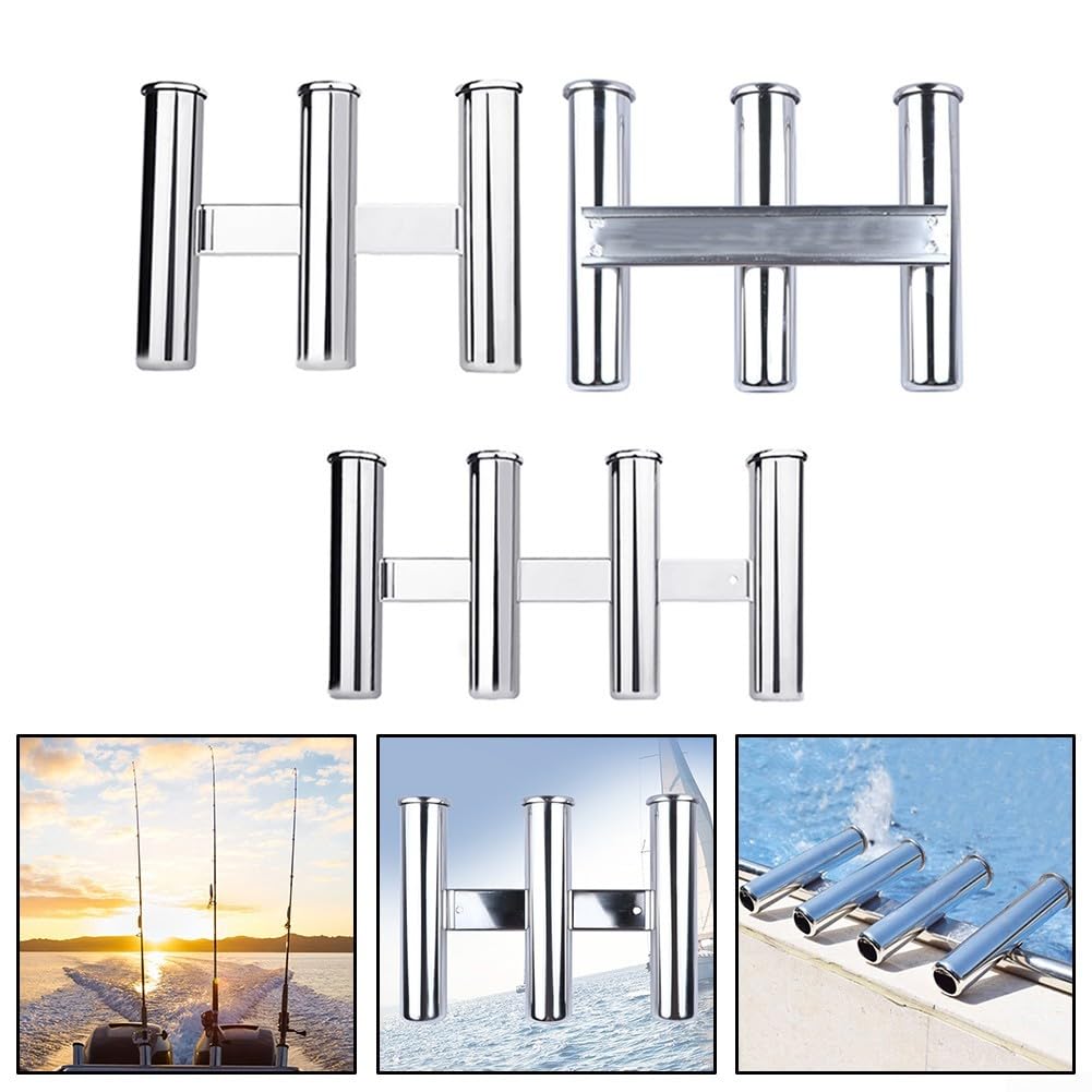 Zoegneer Elegante e lucido in acciaio inox porta canna da pesca in mare Staffa per attrezzatura da pesca elegante accessorio per barche