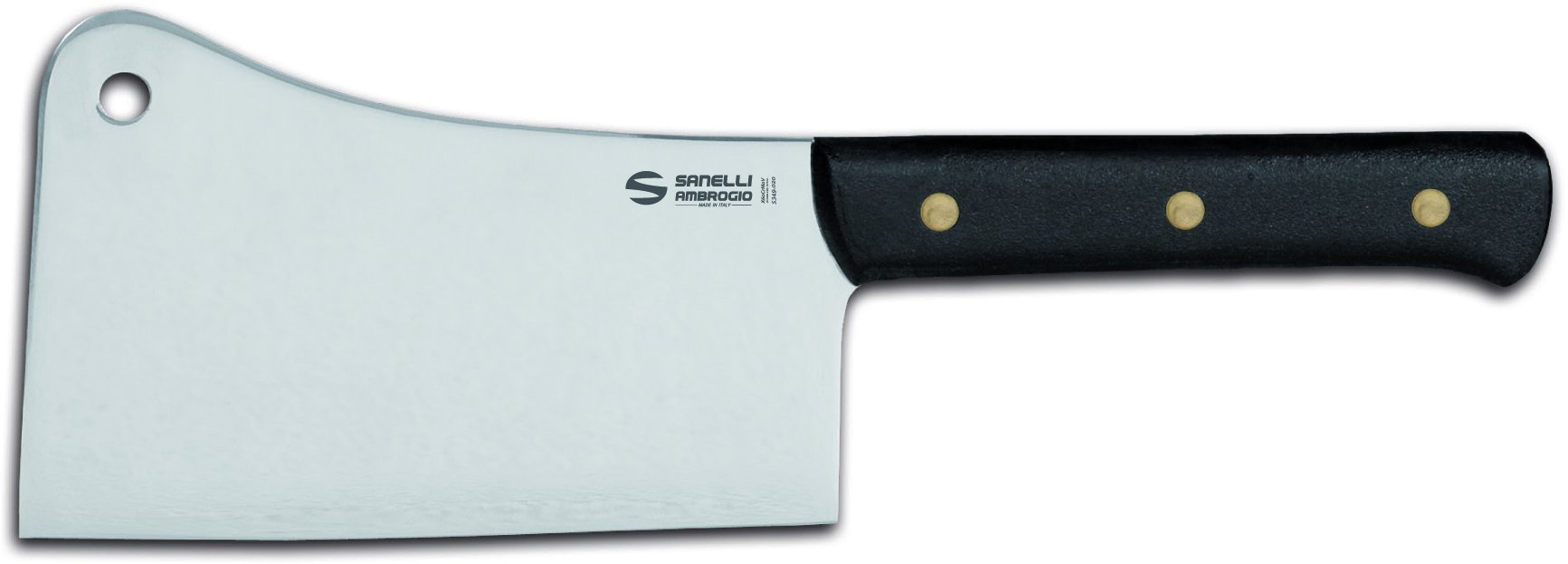 Sanelli Ambrogio Supra Falcetta Macellaio, Codolo Intero, 22 cm, Acciaio Inox, Grigio