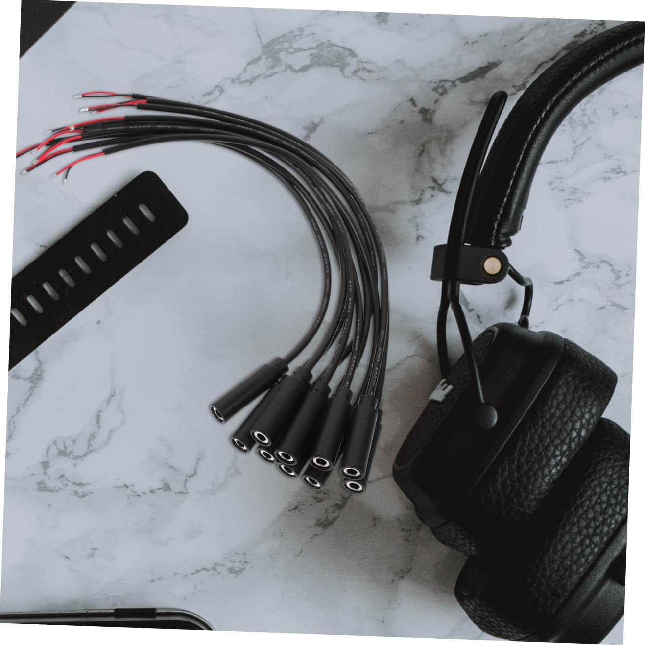 Lot de 50 Câbles Audio Stéréo Femelles De 3 5 Mm pour Casque Téléphone Lecteurs De Musique