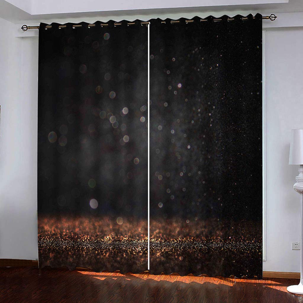 Rideaux occultants pour chambre d'enfant noirs anti-chaleur à oeillets