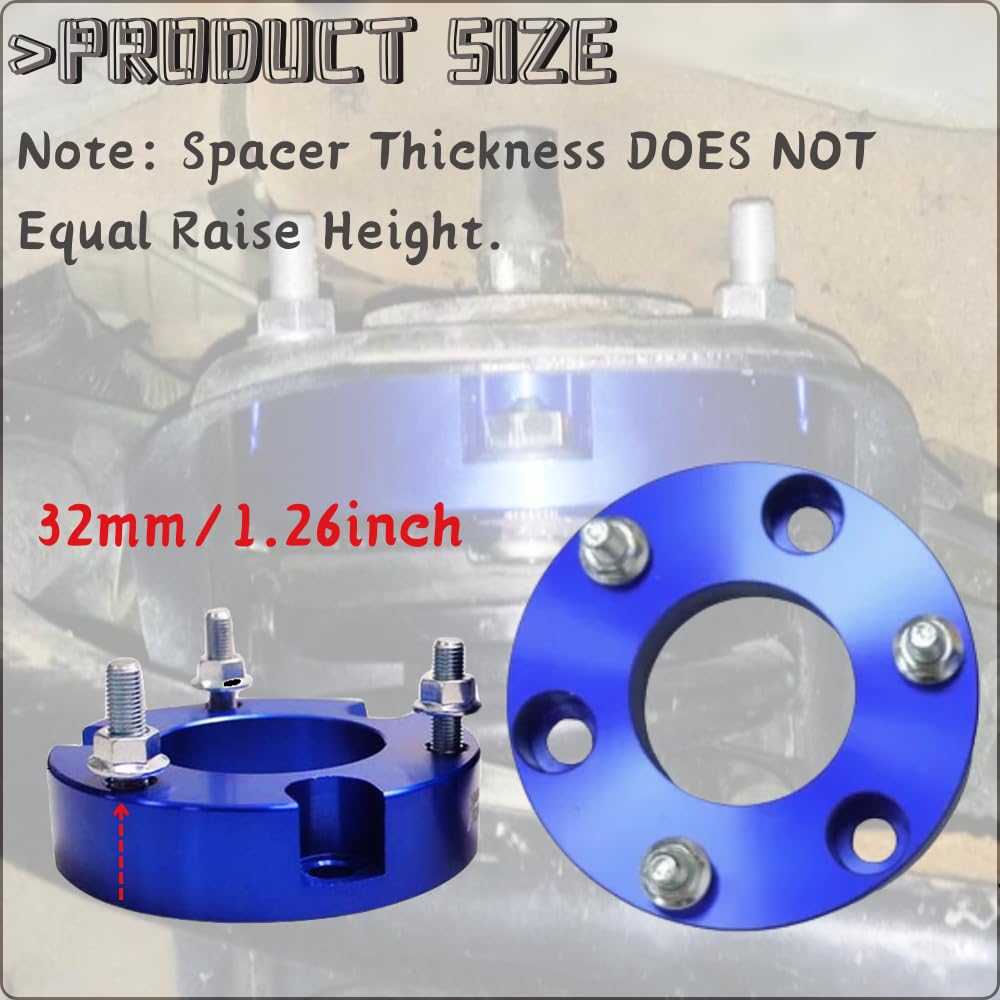 Kits de elevación y nivelación delantera para Land Cruiser Prado LC120 LC150 2002-2019 Espaciadores de elevación, muelle de puntal de bobina, resorte de choque, adaptador de elevación