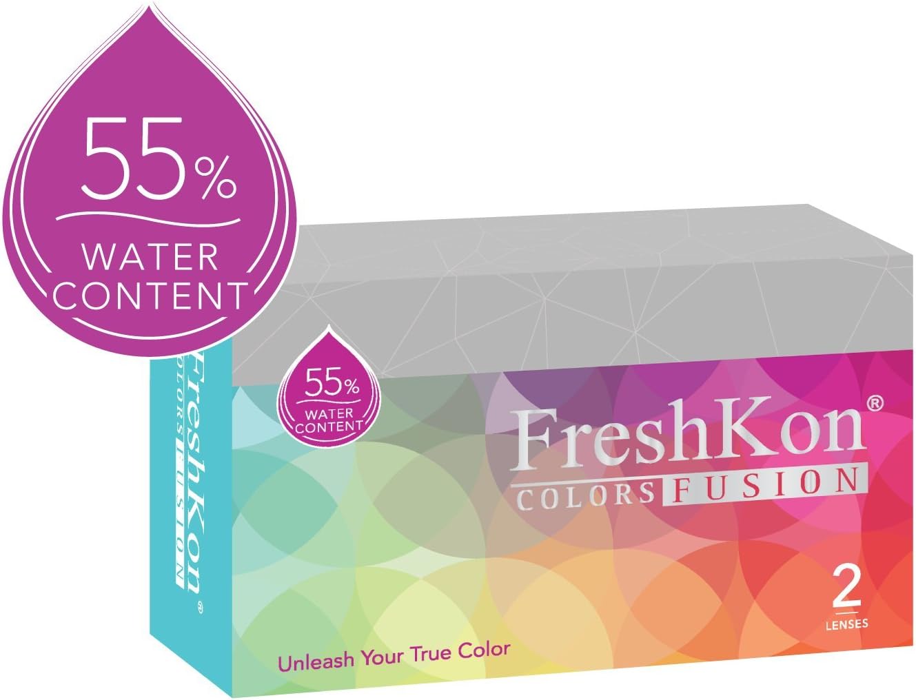FreshKon® Colors Fusion Cosmetic Monthly Disposable Contact Lenses (Sparklers, Glinting Brown)
