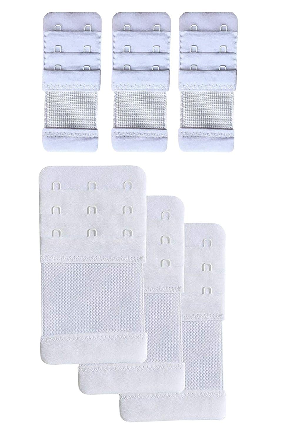 fabme White Bra Extender with Attached Elastic (Pack of 6)-picture-10