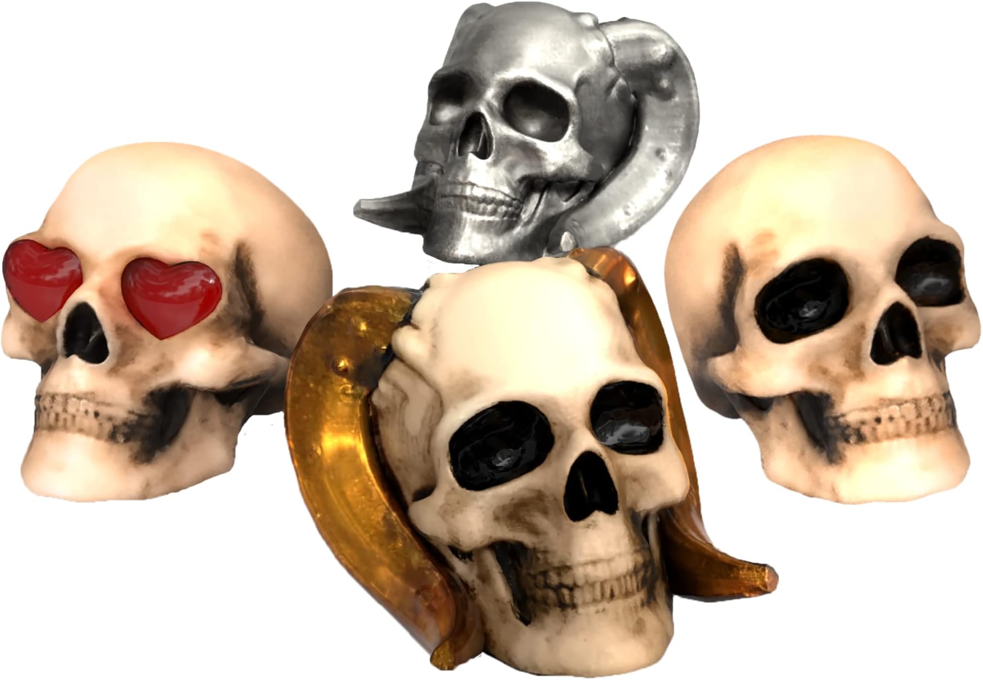 Xentric Guitars - Sinister Skulls Series 3D Shaped Guitar Knobs 6mm (4 Knobs, Demon Skull)