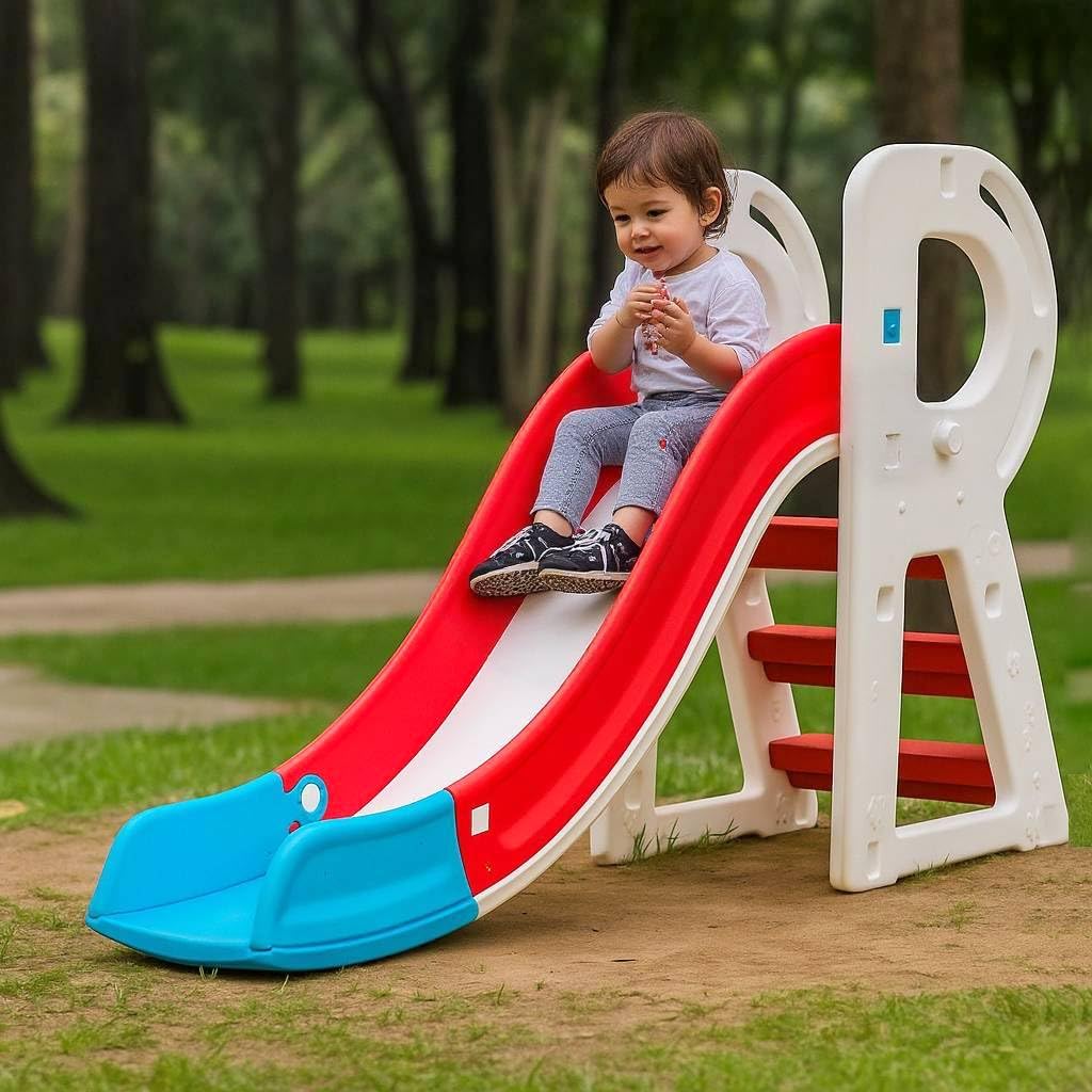 eHomeKart Slide for Kids - Red Garden Slider - for Boys and Girls - Perfect for Home/Indoor or Outdoor - 187cm x 132cm x 133cm