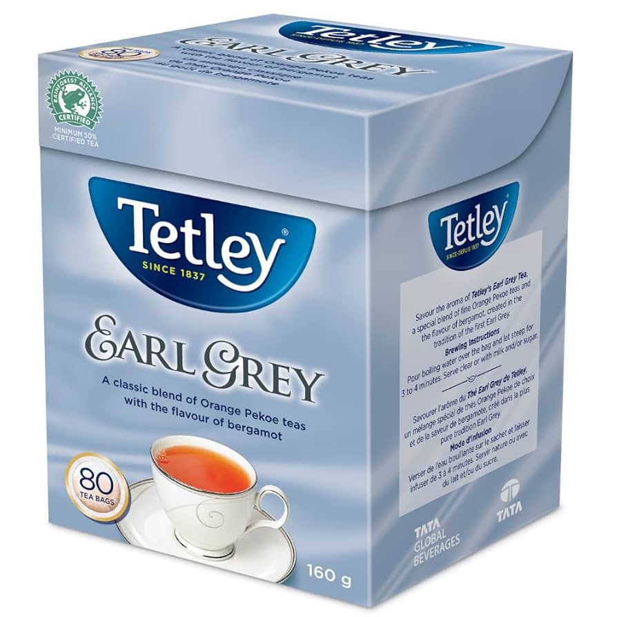 Amazon.com : Tetley Earl Grey Tea, 80 tea bags, 160g/5.6oz