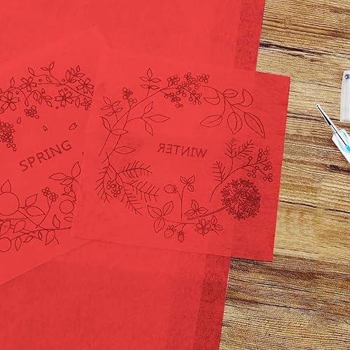 Miniatura 7 de 100 hojas de papel de transferencia de carbono blanco, papel de copia de grafito de carbono con 5 herramientas de punteado para lienzo, papel,