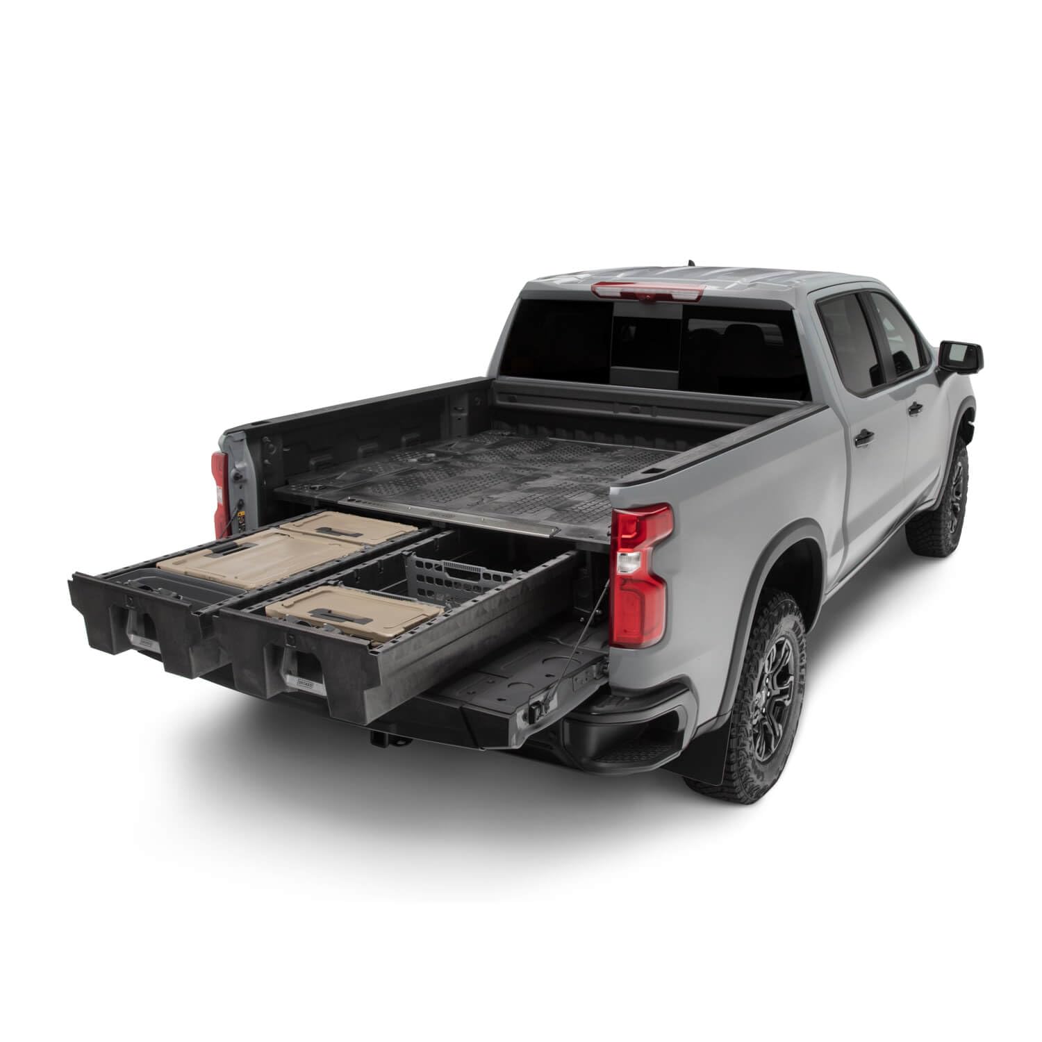DECKED Truck Bed Storage System Includes System Accessories | Compatible with Chevy Silverado & GMC Sierra 1500 (2007-2018 New Body Style + 2019