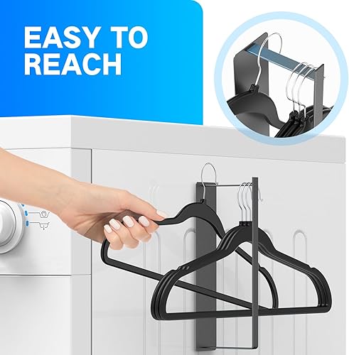 Miniatura 3 de Potente organizador magnético apilador, fácil de instalar para secadora y lavadora, soporte de suspensión que ahorra espacio para tu cuarto de