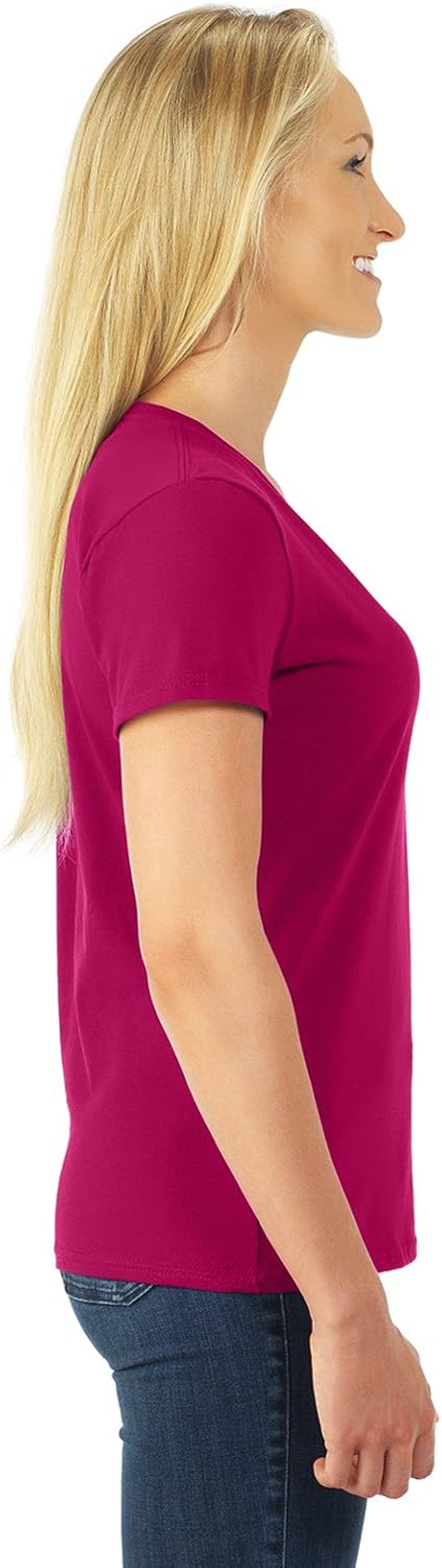 Fruit of the Loom Womens HD Cotton Short Sleeve V-Neck T-Shirt, XL, J Navy - Image 2