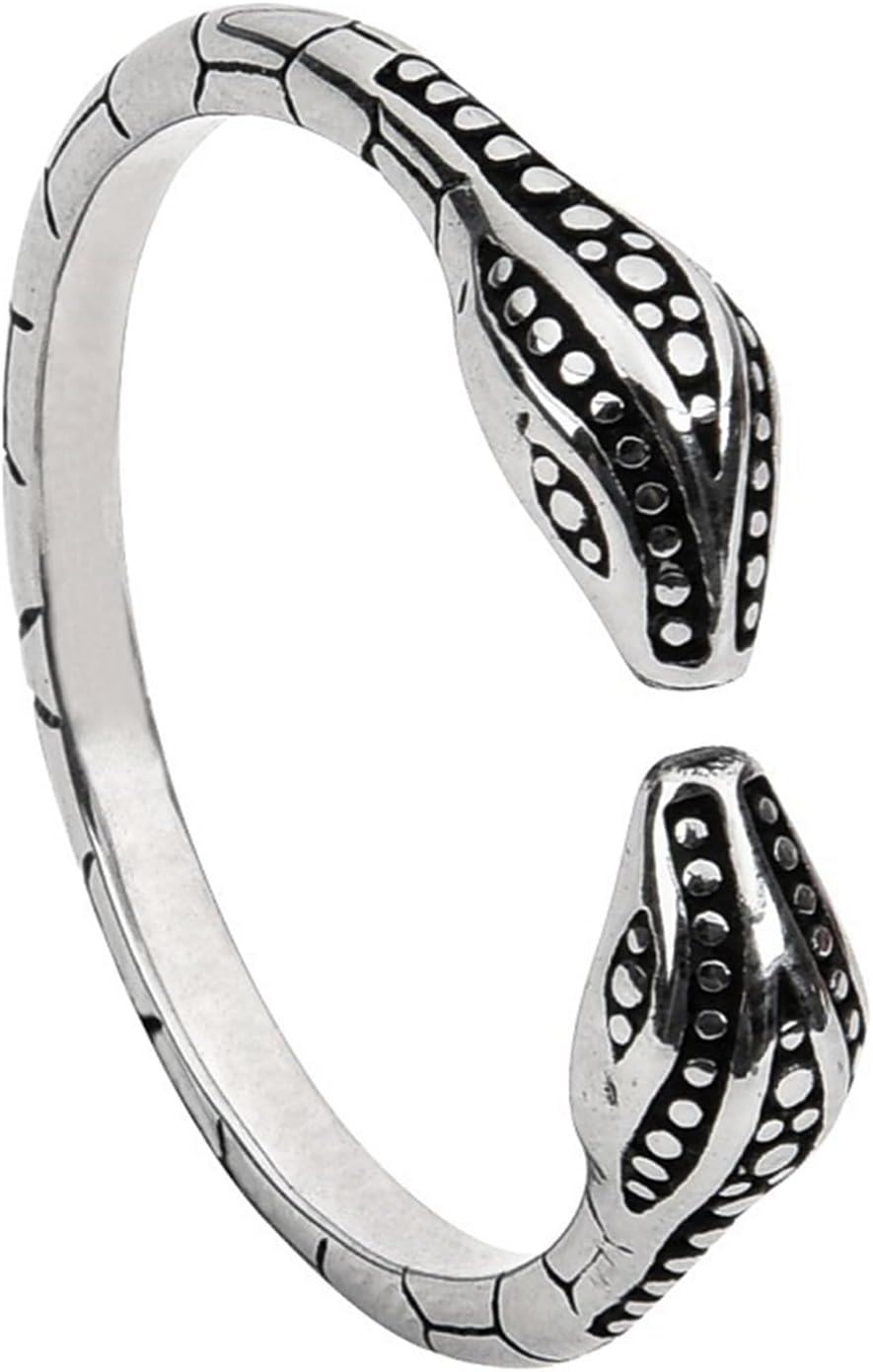 Metal Cock Rings for Men Stainless Steel Glans Ring Snake Head Shaped Penis Ring Delayed Ejaculation Increase Stimulation Chastity Bondage Sex Toys for Men (26mm)