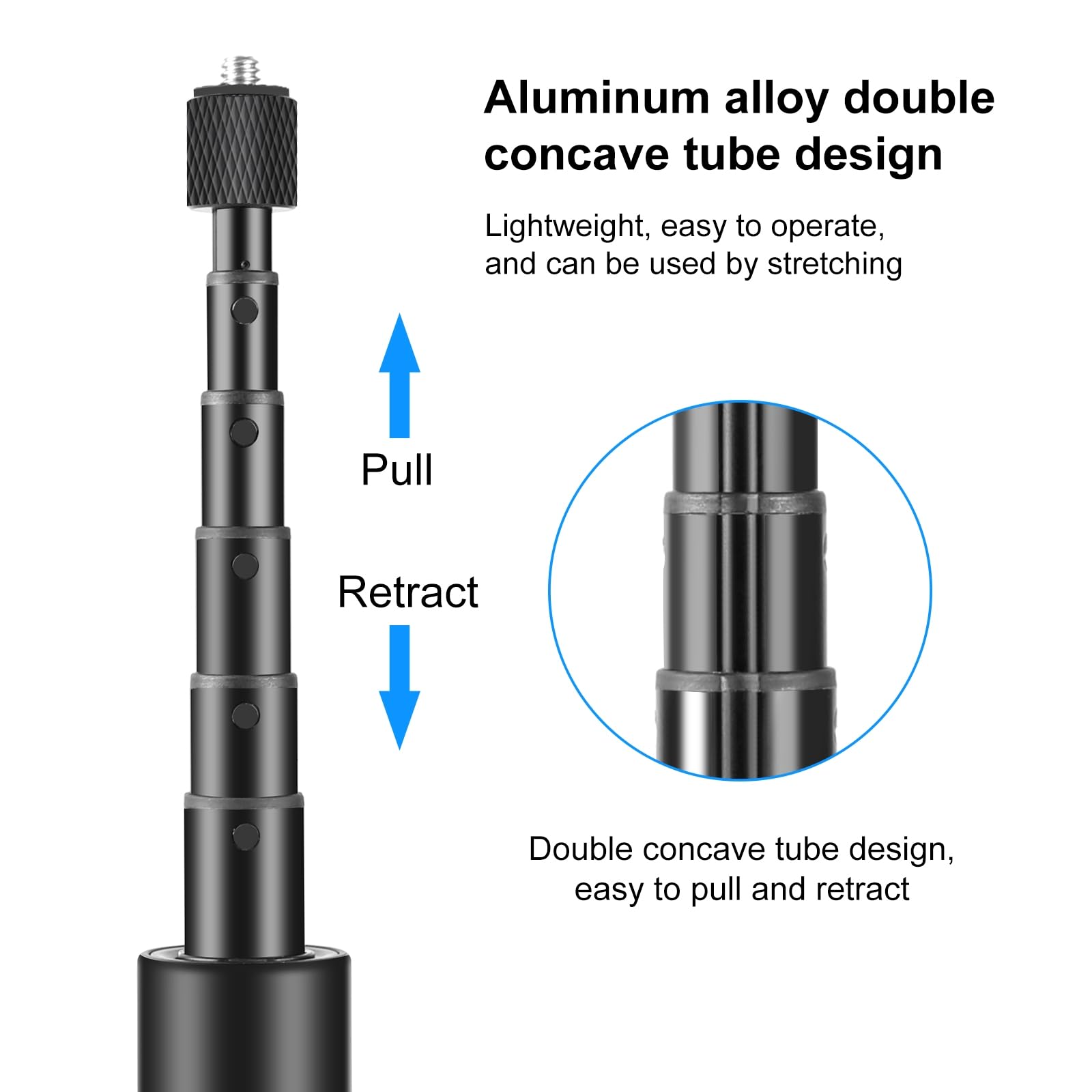 PULUZ Bastone invisibile per selfie+treppiede 2 in 1 per Insta360 X5/X4/X3, Insta 360 GO 3S, Ace Pro, GO 3, X3, ONE RS Accessori per Action Camera