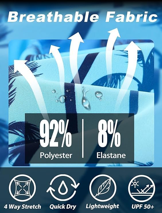 APTRO Mens Swim Trunks with Compression Liner 5 inch Inseam Quick Dry 2 in 1 Swimming Board Shorts Beach with Zipper Pockets - Image 6