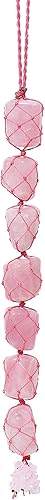 Miniatura 2 de Adorno colgante de auto de 7 chakras, accesorios colgantes de cristal áspero para reiki, curación, equilibrio, borla para colgar en la pared,
