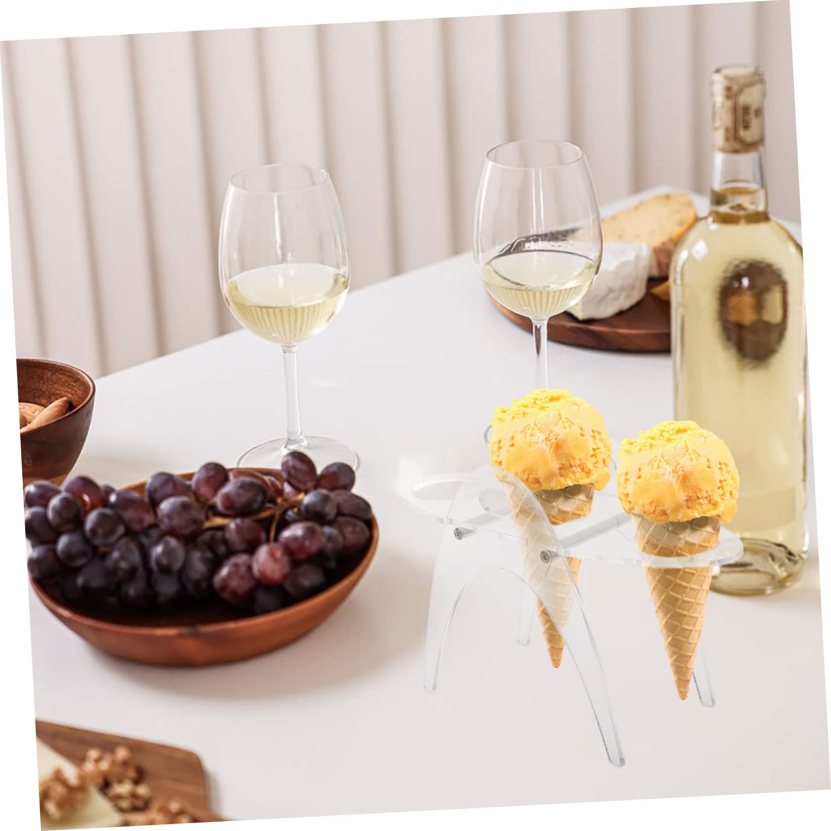 Unomor Sushi Roll Stand Clear Cupcake Stand Table Food Display Stand Clear Cake Stand Cupcake Cone Rack Sushi Holder Cone Stand Display Shelf Restaurant Cone Holder Transparent Acrylic