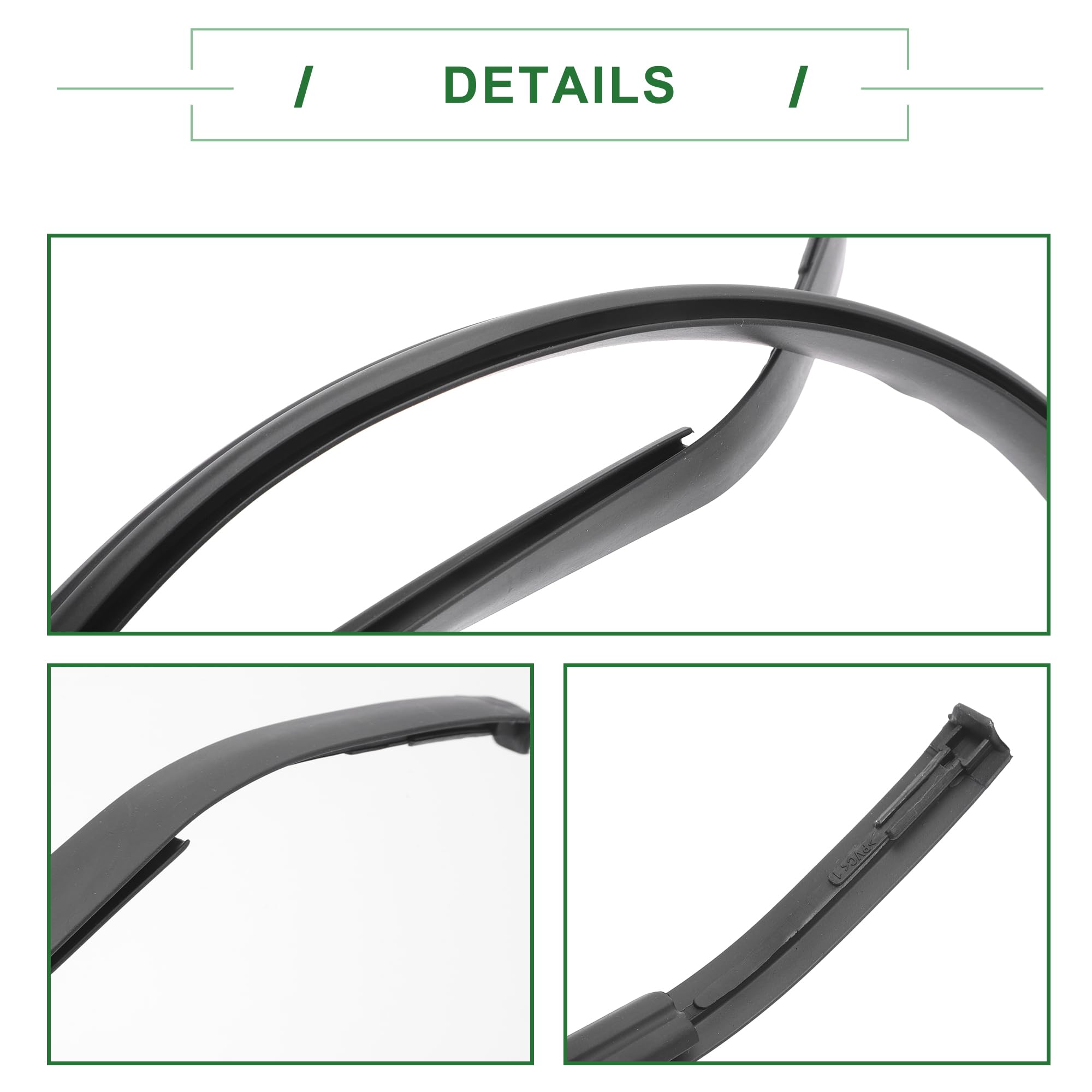 Motoforti Tira De Sellado De Techo Moldura De Sellado De Techo De Toldo Solar Para Toyota Yaris Sedán 2007-2012 Caucho Lado Izquierdo No.7555252140 Negro 1 Pc.