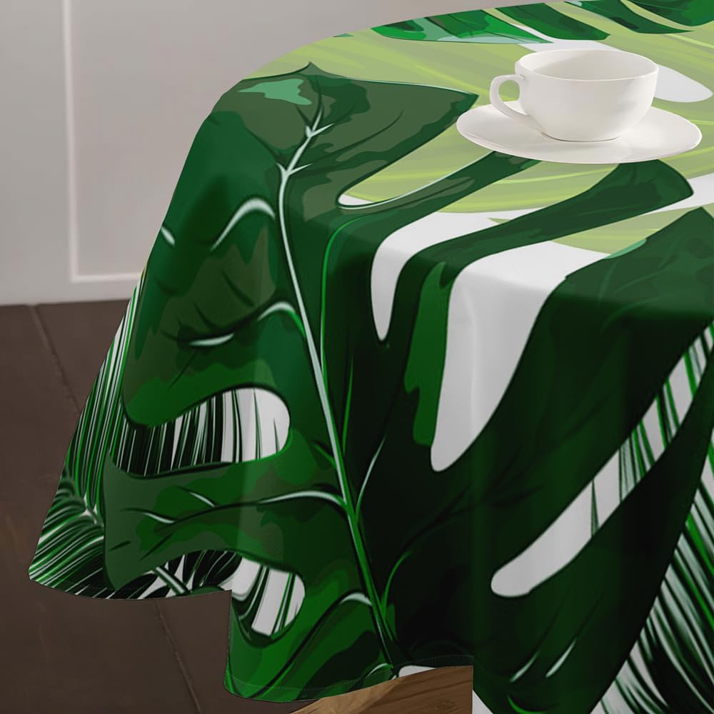 Highdi Nappe Ronde Effet Lotus Anti Tache Plantes Tropicales