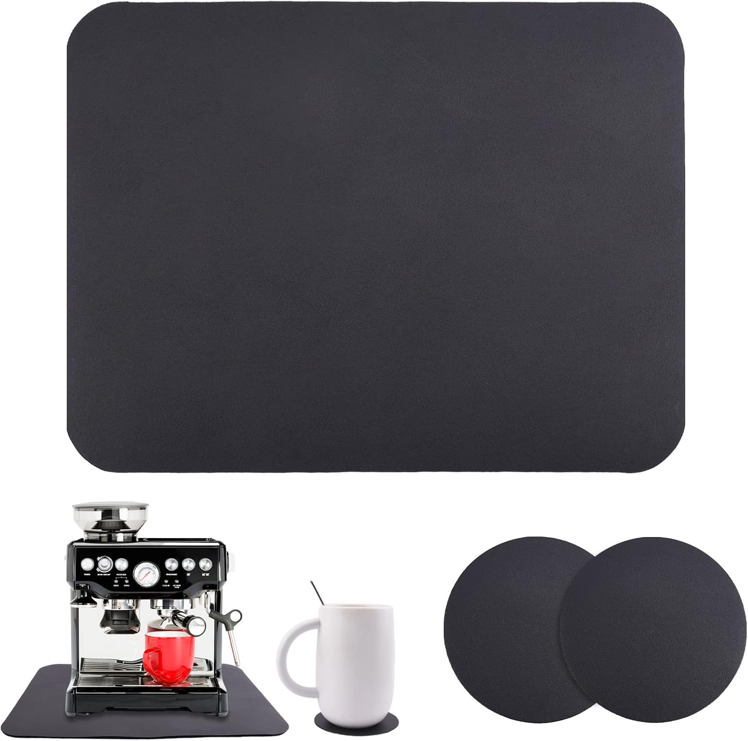 Coffee Mat,Coffee Maker Mat Rubber,Coffee Bar Mat for