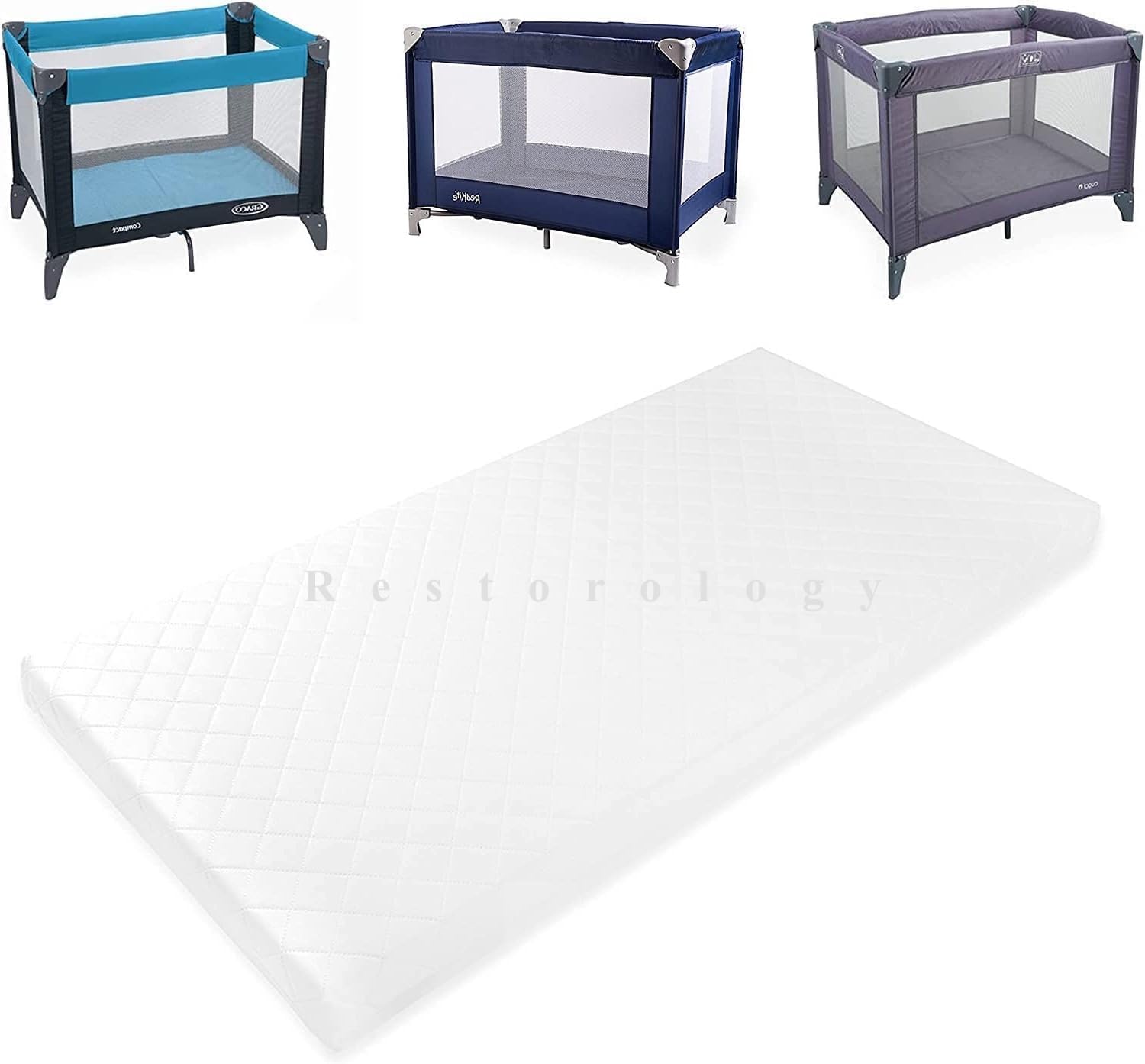 Bluemoon Bedding Eco Foam Space Saver Cot Mattress - 100 x 50 cm, Medium Firm
