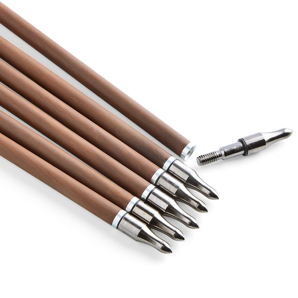 Flechas de Carbono Puro para Tiro con Arco, 32 ", Spine 340/400/500/600, Flechas de Caza para Arco Compuesto y recurvo
