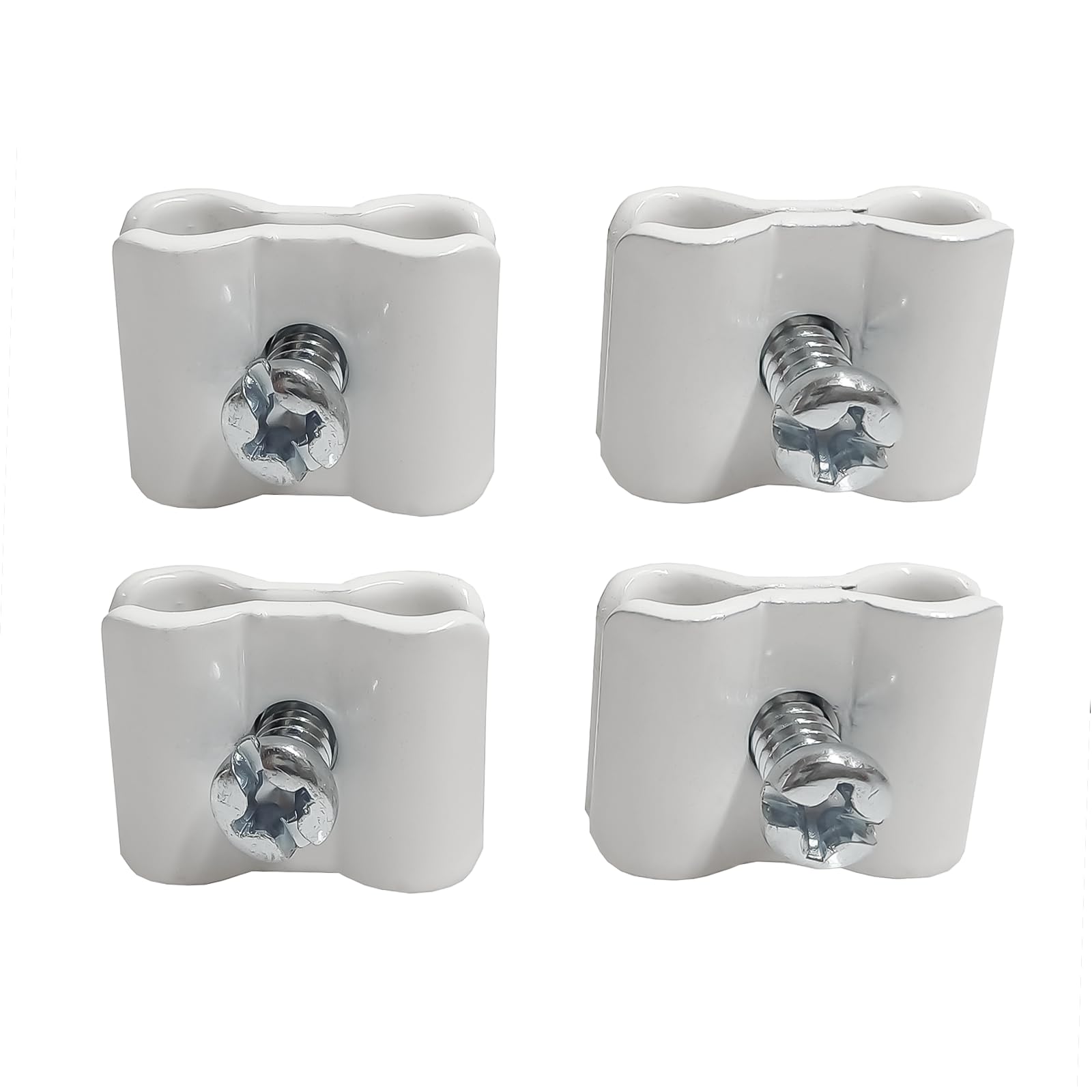 4 Pack of Grid Joining Clips for Joining Gridwall Panels Together - Shop & Retail Display (J17) (White)