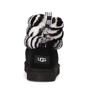 Amazon.com | UGG T Fluff Mini Quilted Zebra Boot, Black