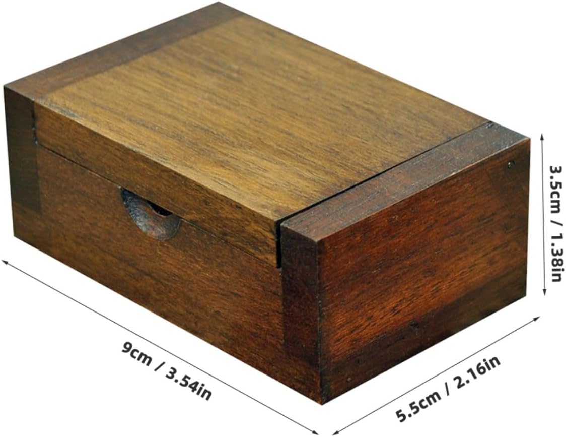 VALICLUD Vintage Wooden Jewelry Trinket Box for Desktop Storage and Decor image 2