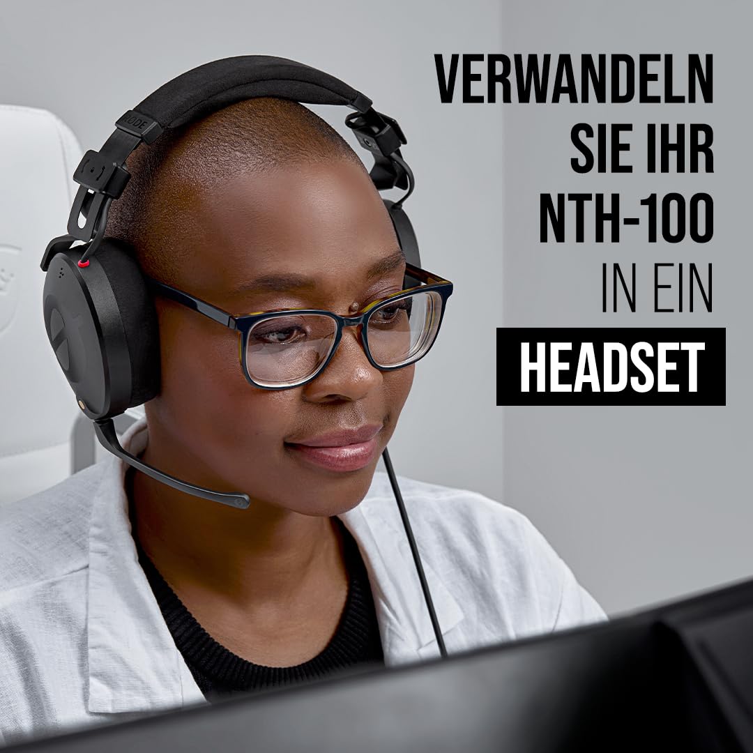 RØDE NTH-Mic – Professionelles Headset-Mikrofon für Medien-Erstellung, Broadcasting, Podcasting, Content Creation, Streaming und Homeoffice (schwarz)