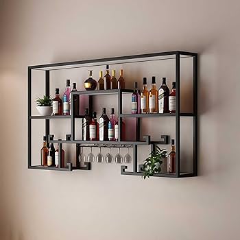 Amazon｜ワインラック 酒棚 酒棚 ディスプレイ 酒ラック ワイン