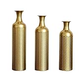 DÉCORATION POLYVALENTE : convient pour le salon, la salle à manger, le bureau, les hôtels, les restaurants ou les couloirs. En tant que vases décoratifs en métal, ils conviennent à différents styles - modernes, scandinaves, nobles ou luxueux - et constituent également une belle idée cadeau.