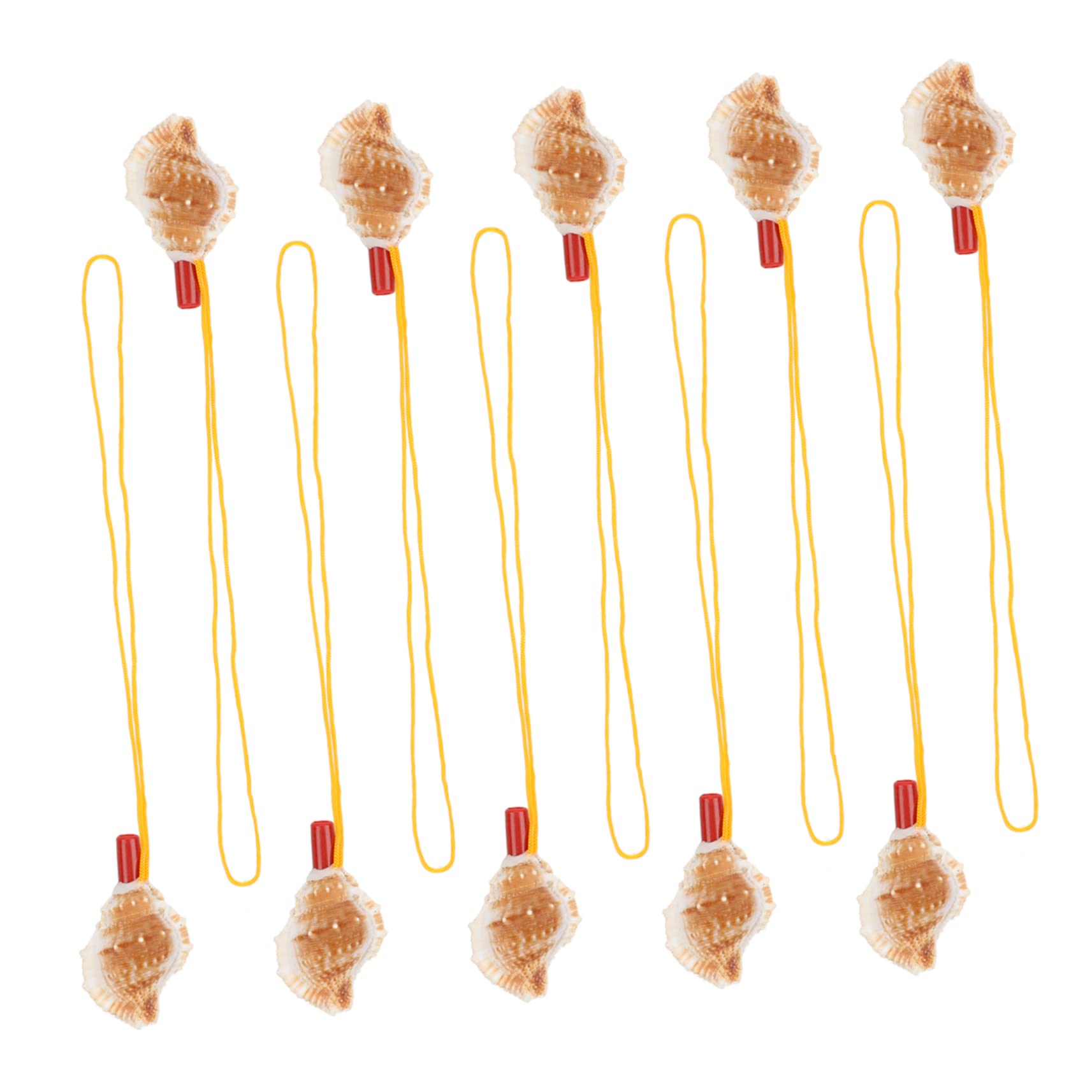 VOSAREA 10pcs Conch Shell Shaped Whistles - Nautical Noise Maker for Hiking - Music Decor and Fun for Parties Referees and ' Outdoor Activities Durable Plastic Design