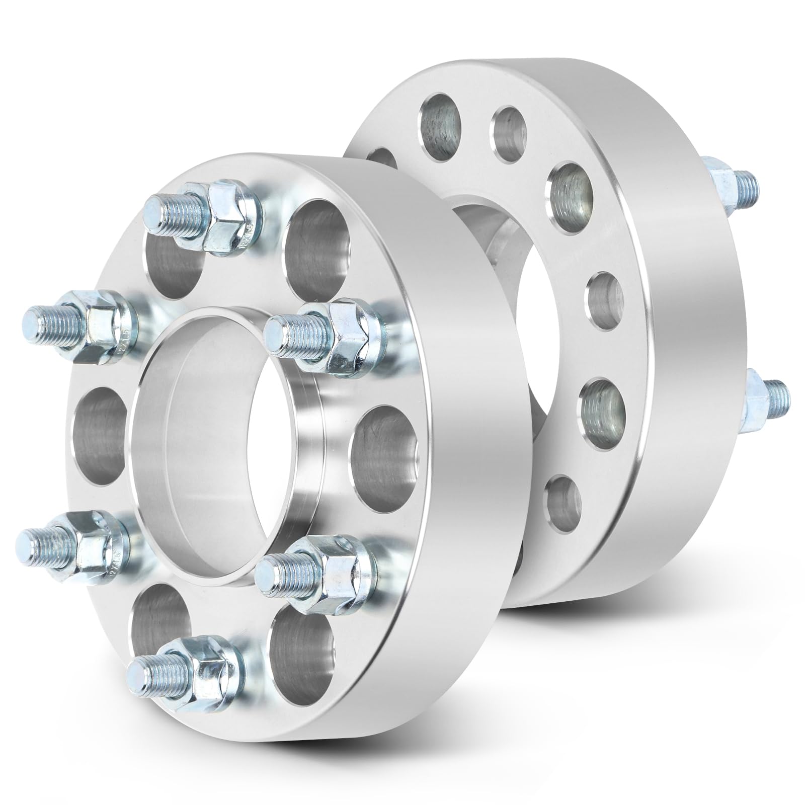SCITOO 2Pcs 6x5 Wheel Spacers 1.5 inch for Chevy/for GMC Silver 78.1mm