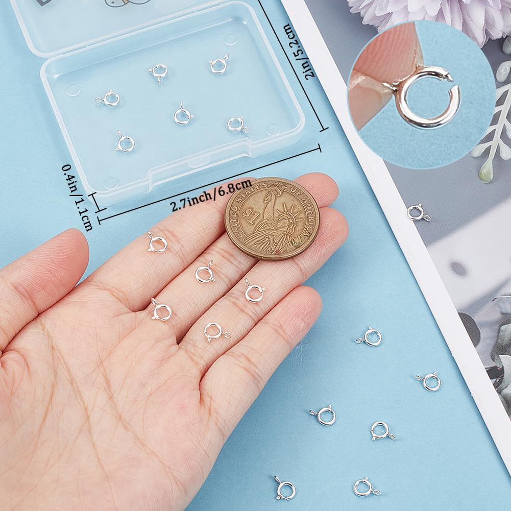 Beebeecraft Kit 4 Moschettoni Aragosta + 20 Anelli Salto | Argento 925 Per Bigiotteria Fai Da Te