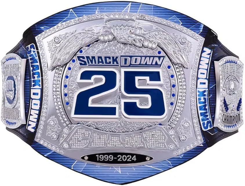 SmackDown 25 Years Special Edition Spinner Replica Title Belt Heavyweight Wrestling Championship Title Belt Replica, Universal Championship Title
