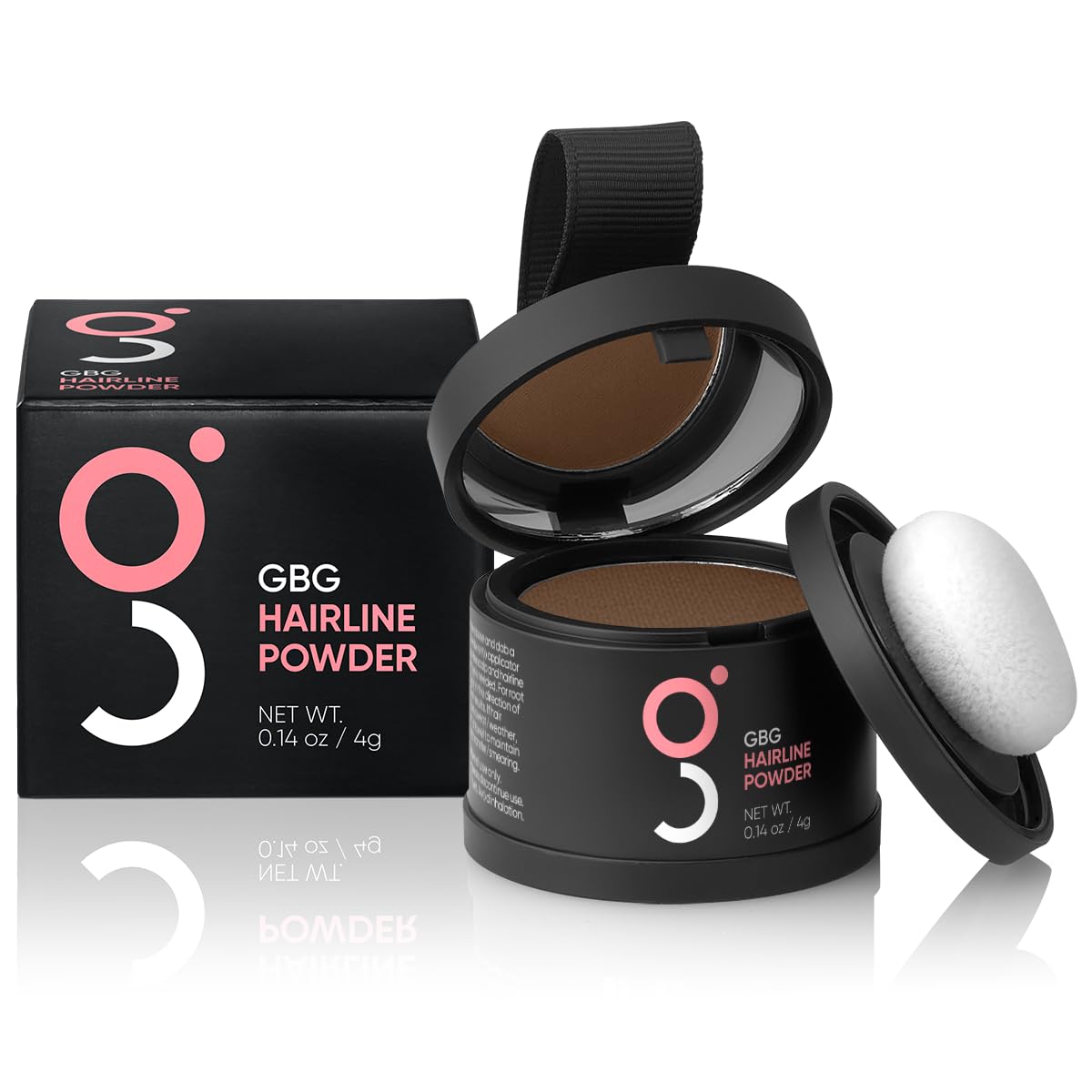 GBG Hairline Powder, Light Brown - 48-Hour Coverage Root Touch Up Powder for Bald Spots, Instant Hair Loss Concealer & Brightening Highlights - Hair